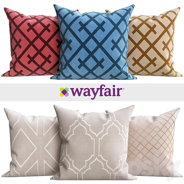 Decorative pillows from Wayfair shop 3ds Max