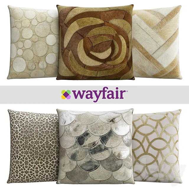 Decorative pillows from Wayfair shop 3DSMax File