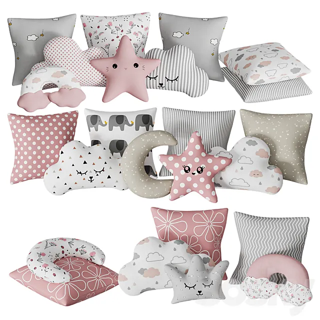 Decorative Pillows Kids – 1 3ds Max