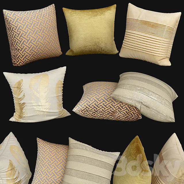 Decorative pillows | No. 026 3ds Max