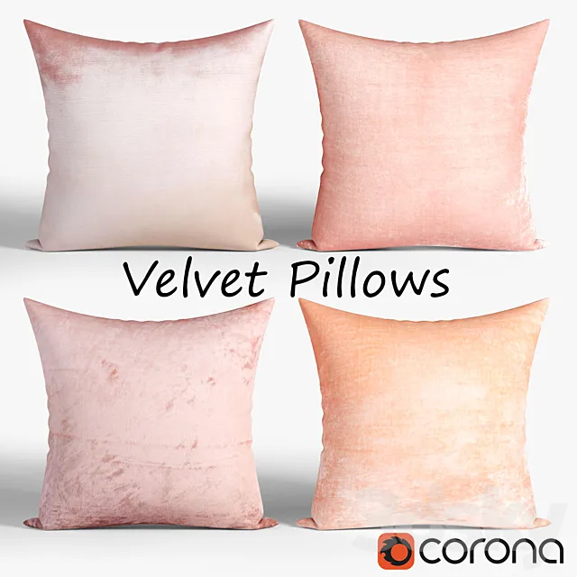 Decorative pillows set 008 3ds Max