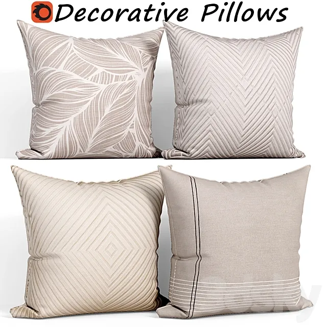 Decorative pillows set 116 3ds Max