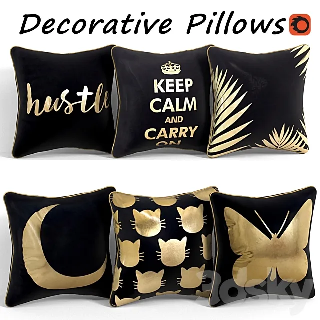 Decorative pillows set 126 3DS Max Model