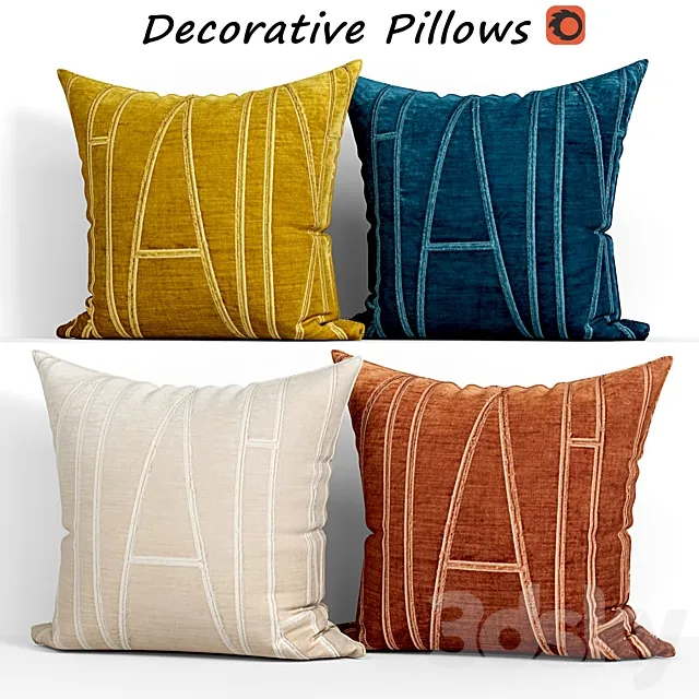 Decorative pillows set 145 West elm 3DSMax File