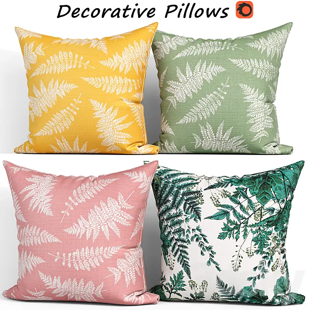 Decorative pillows set 156 H & M 3ds Max