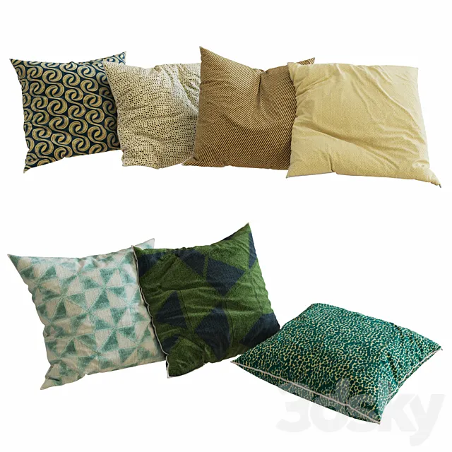 Decorative Pillows set 20 3ds Max