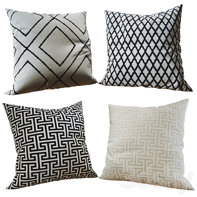 Decorative pillows set 223 3DS Max Model