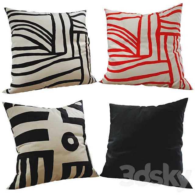 Decorative pillows set 225 3ds Max