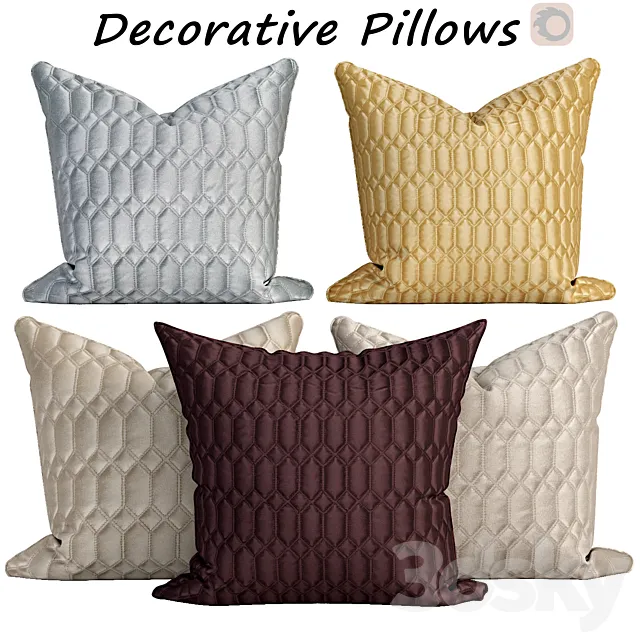 Decorative pillows set 538 3ds Max