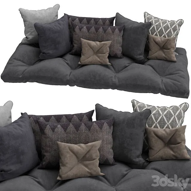 Decorative Pillows set 8 3dsMax Model