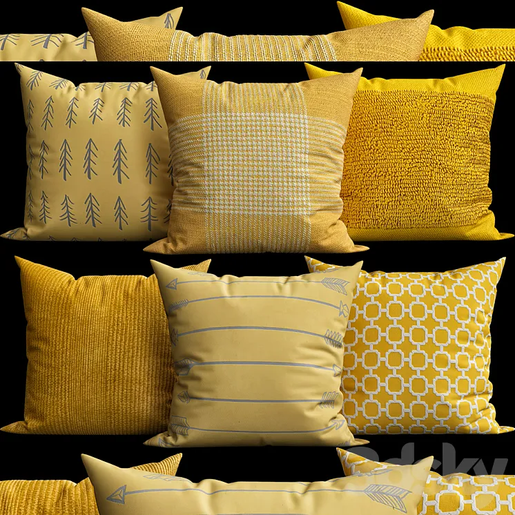 Decorative Pillows v003 3DS Max
