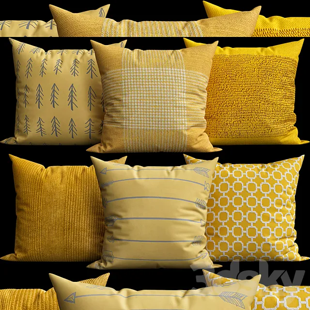 Decorative Pillows v003 3DSMax File