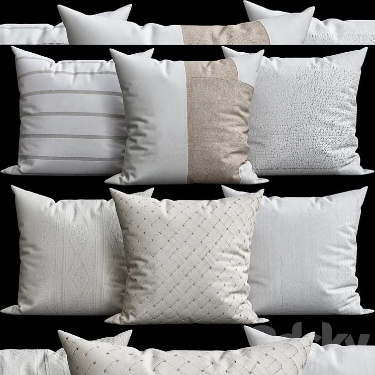 Decorative Pillows v011 3DS Max