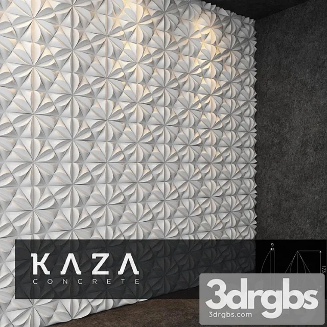 Decorative plaster 3d panel kaza concrete seed 3dsmax Download