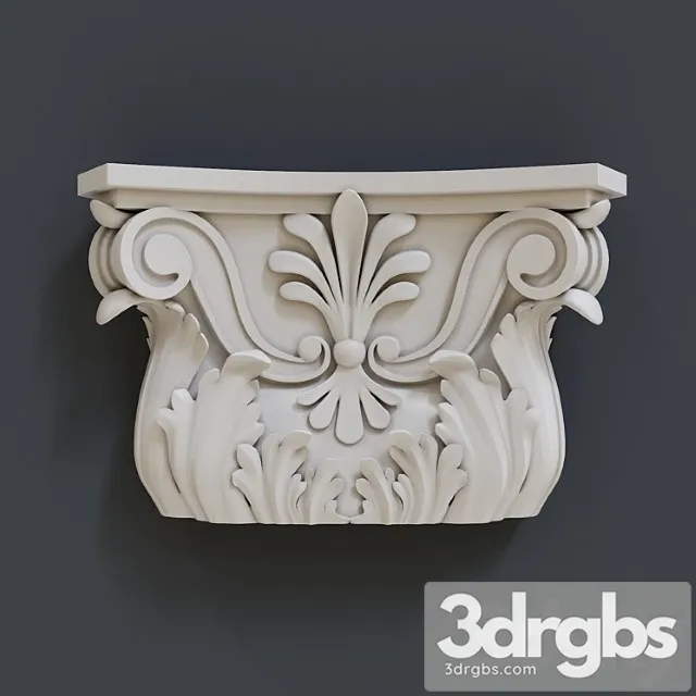 Decorative plaster Bracket 002 3dsmax Download