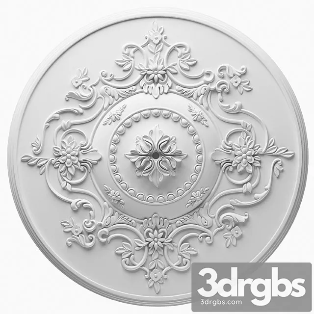 Decorative plaster Classic rosette 3dsmax Download