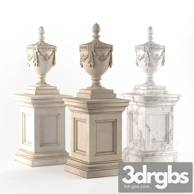 Decorative plaster Classic vase for decorating the facade 3dsmax Download