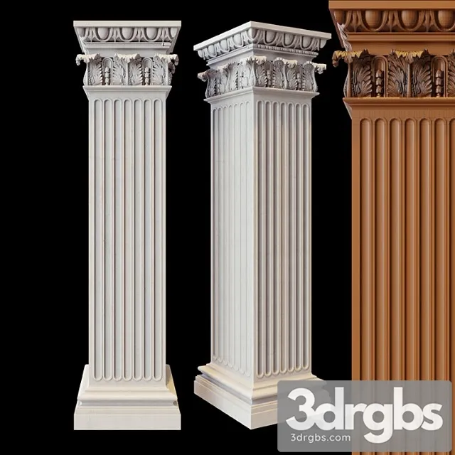Decorative plaster Column 3dsmax Download