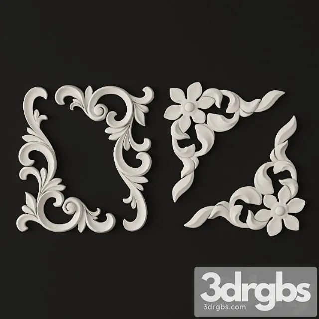 Decorative plaster Decorative corner elements. 3dsmax Download