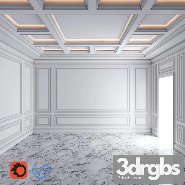 Decorative plaster Decorative molding 15 3dsmax Download