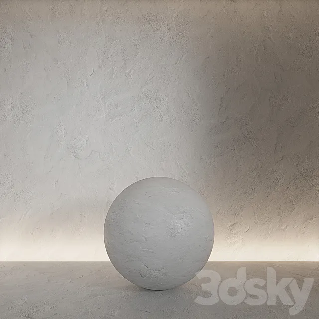 Decorative plaster. Decorative plaster seamless material 3 3DS Max Model