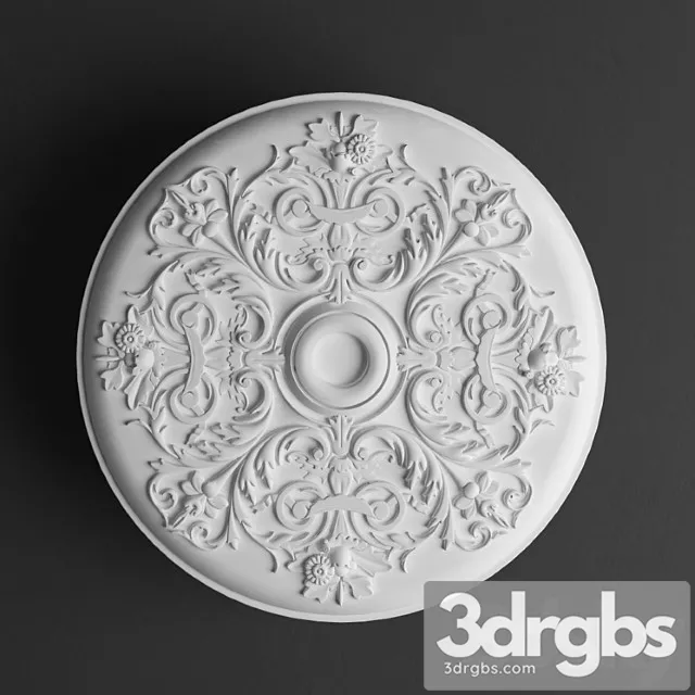 Decorative plaster Rozetka R1 3dsmax Download