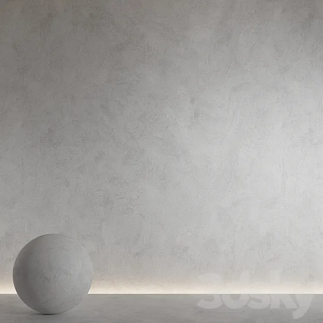 Decorative plaster. Seamless decorative plaster material 3ds Max