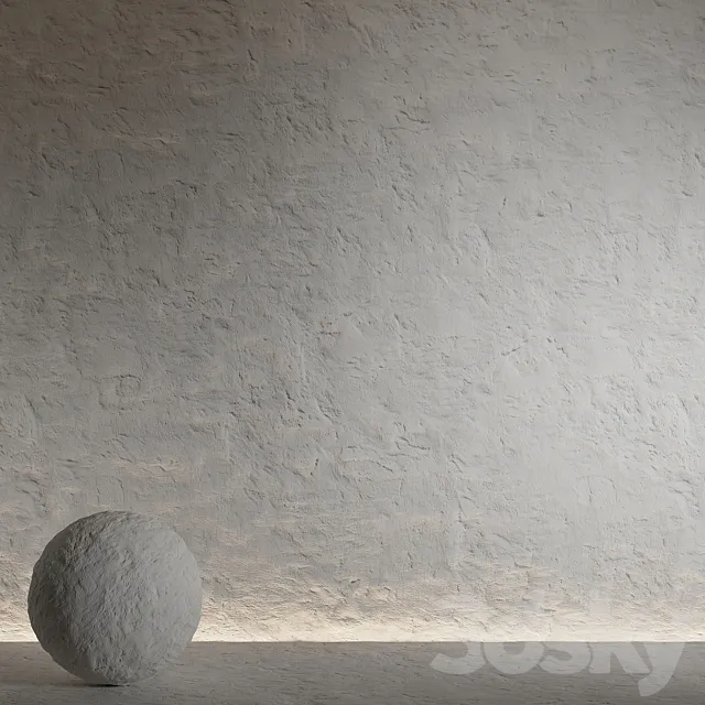 Decorative plaster. Seamless decorative plaster material 3ds Max