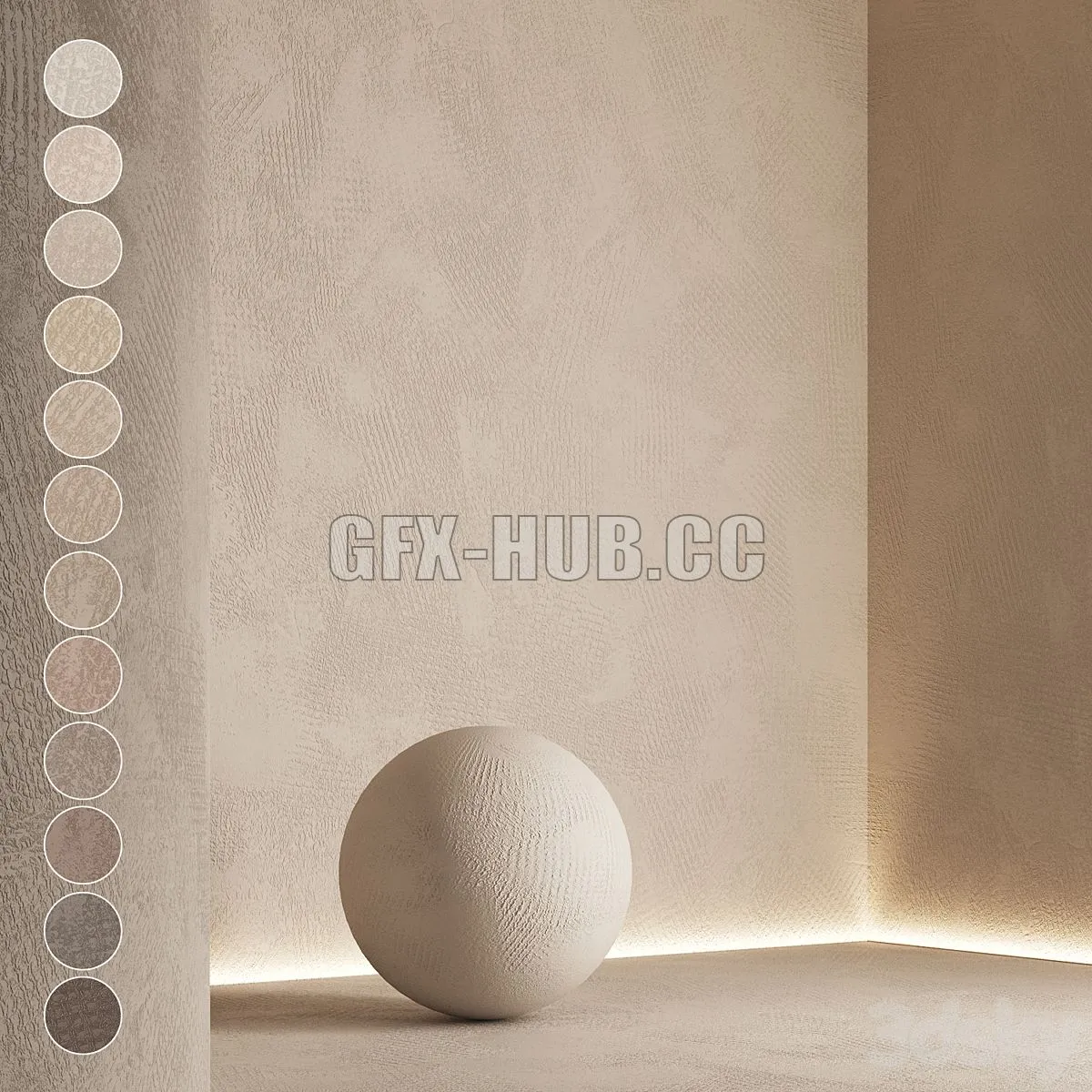 Decorative plaster set 10 3dsMax Model
