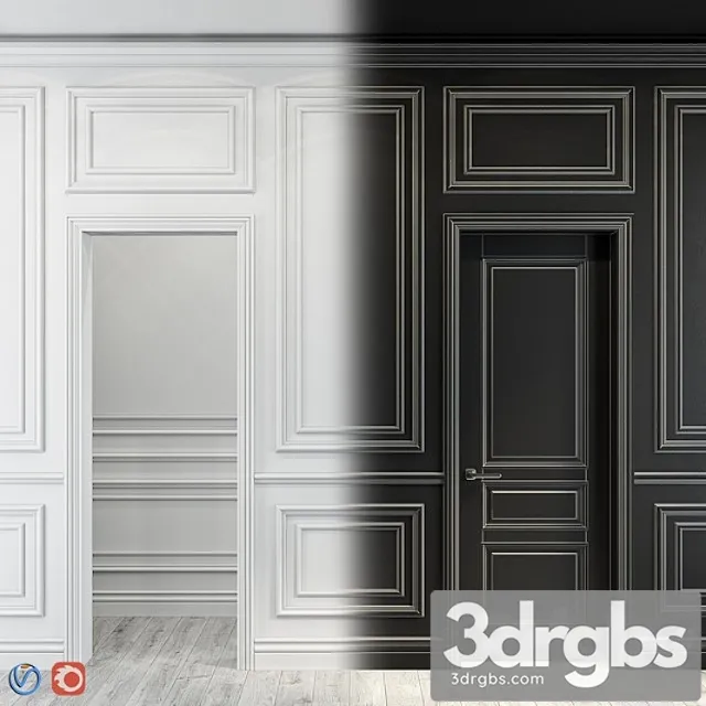 Decorative plaster Stucco molding for walls 2 3dsmax Download