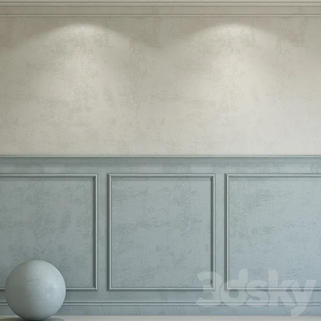 Decorative plaster with molding 100 3DS Max Model