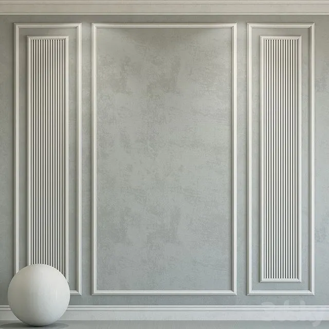 Decorative plaster with molding 116 3dsMax Model
