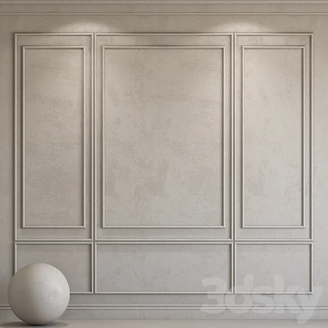 Decorative plaster with molding 134 3DS Max Model