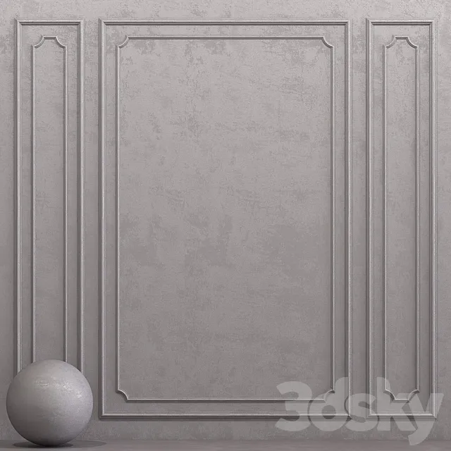 Decorative plaster with molding 15 3DS Max Model