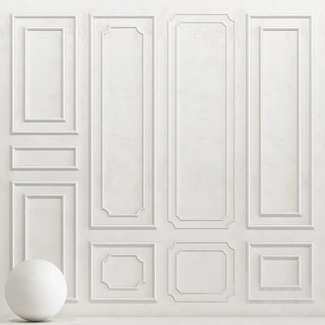 Decorative plaster with molding 16 3ds Max