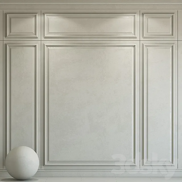 Decorative plaster with molding 166 3ds Max