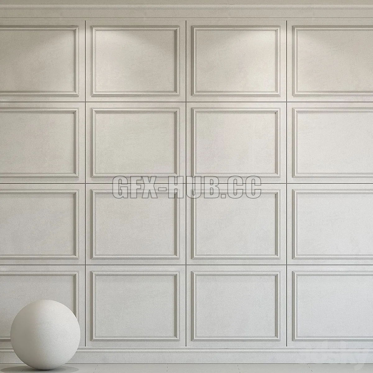 Decorative plaster with molding 172 3dsMax Model