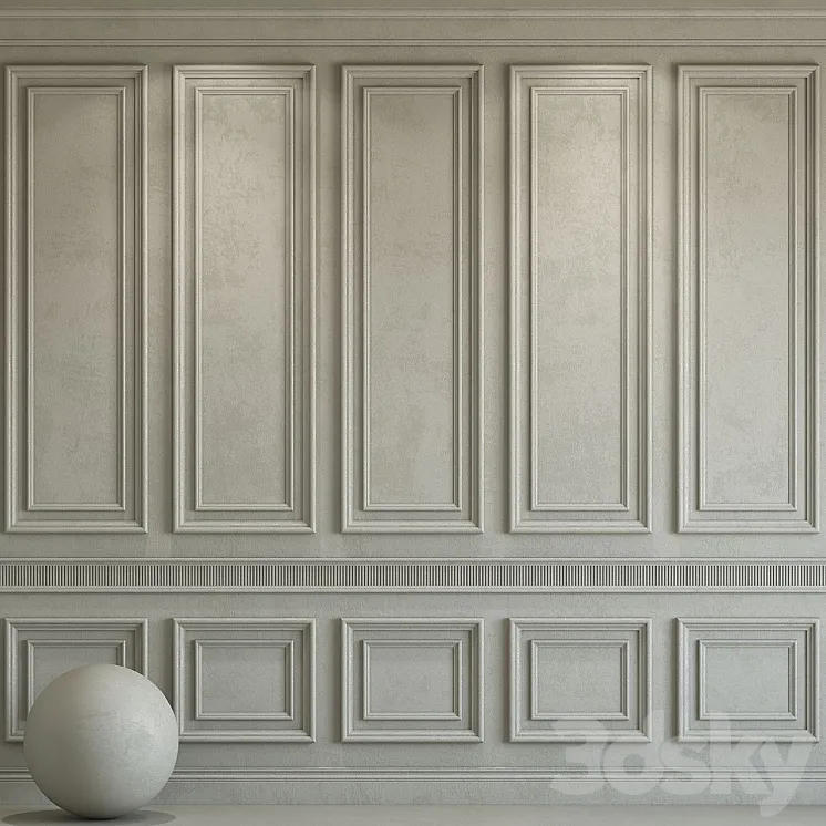 Decorative plaster with molding 184 3DS Max