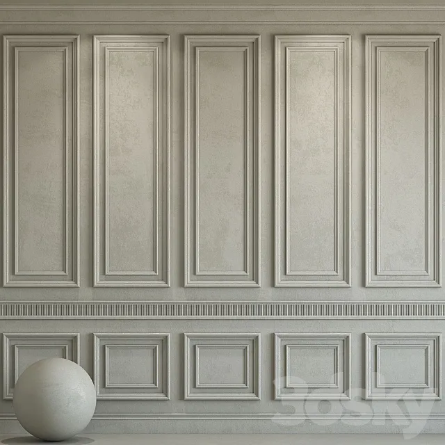 Decorative plaster with molding 184 3DSMax File