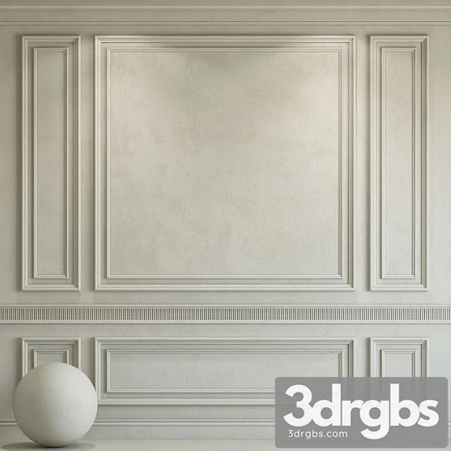 Decorative Plaster With Molding 185 3dsmax Download