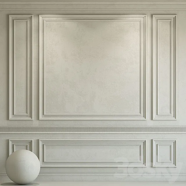 Decorative plaster with molding 185 3DS Max Model