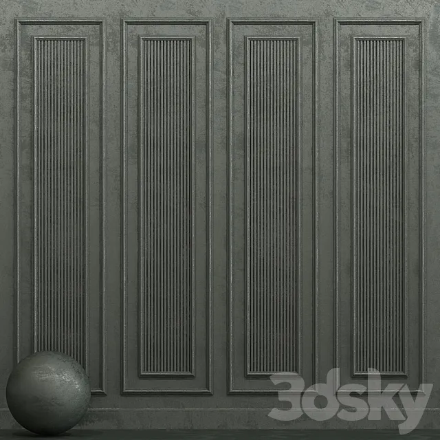 Decorative plaster with molding 20 3DS Max Model