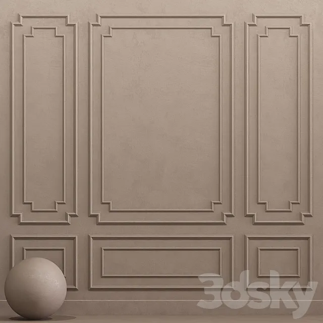 Decorative plaster with molding 21 3DS Max Model