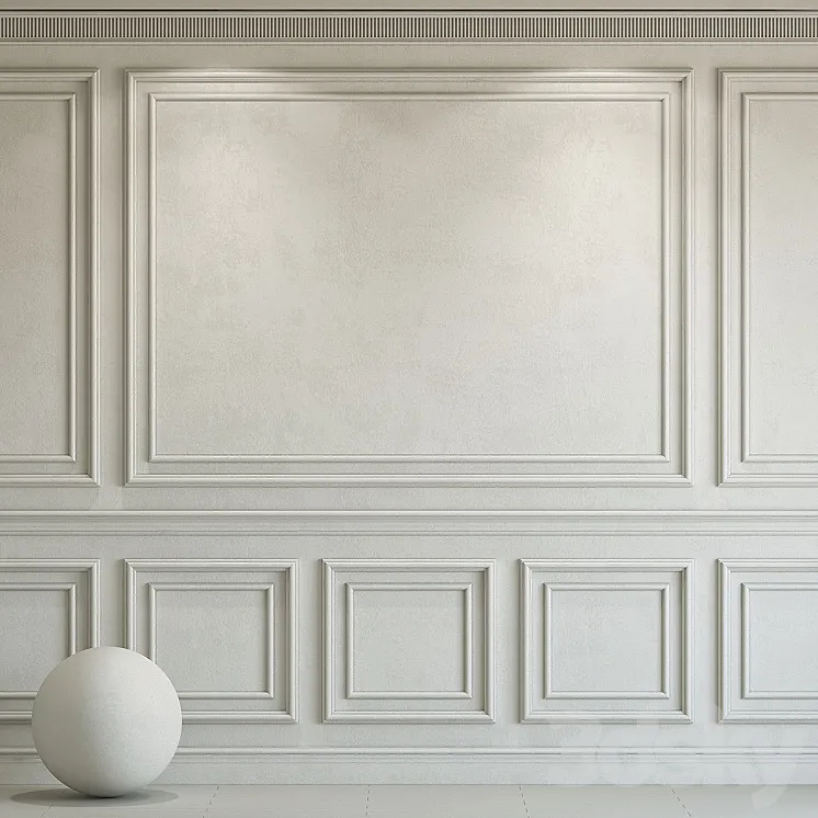 Decorative plaster with molding 215 3DS Max
