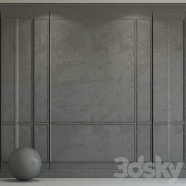 Decorative plaster with molding 223 3ds Max