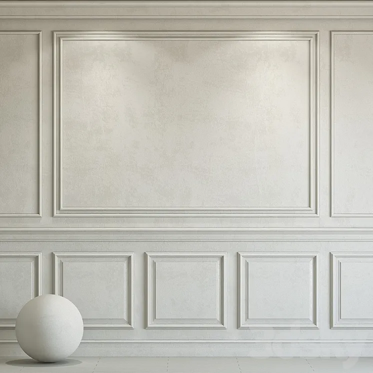 Decorative plaster with molding 228 3DS Max