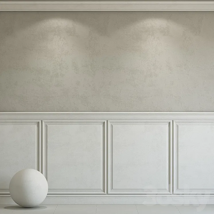 Decorative plaster with molding 229 3DS Max Model