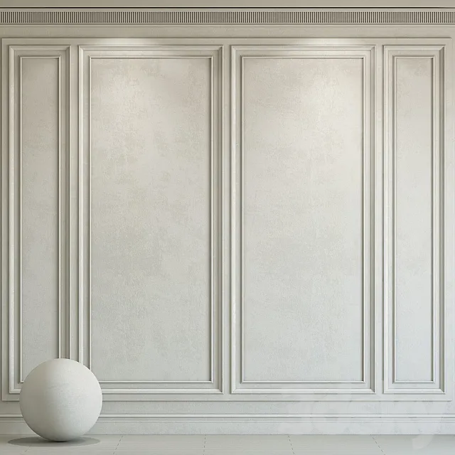 Decorative plaster with molding 235 3ds Max