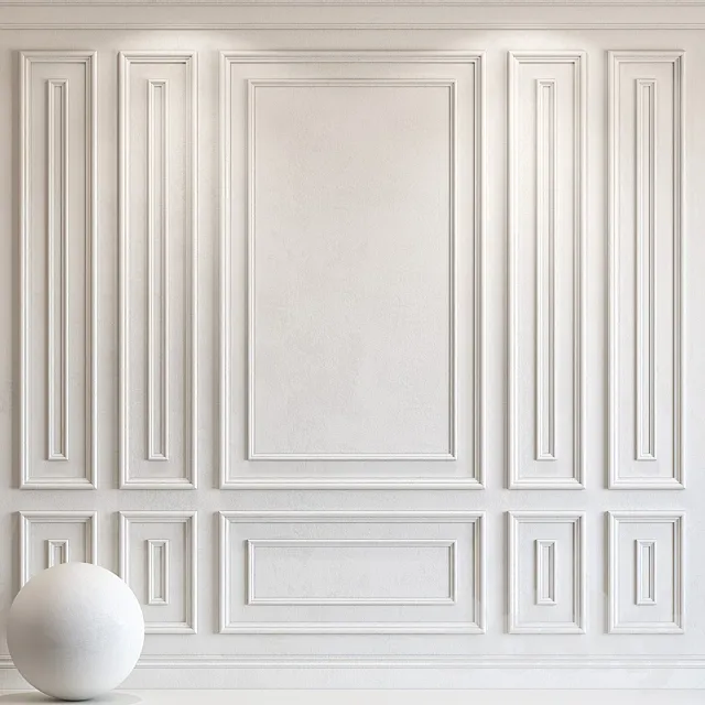 Decorative plaster with molding 24 3ds Max