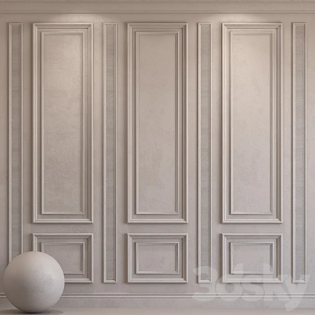 Decorative plaster with molding 28 3DS Max Model